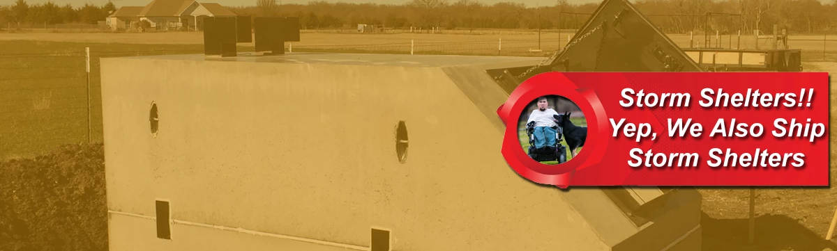 Trucking Transporting Storm Shelters